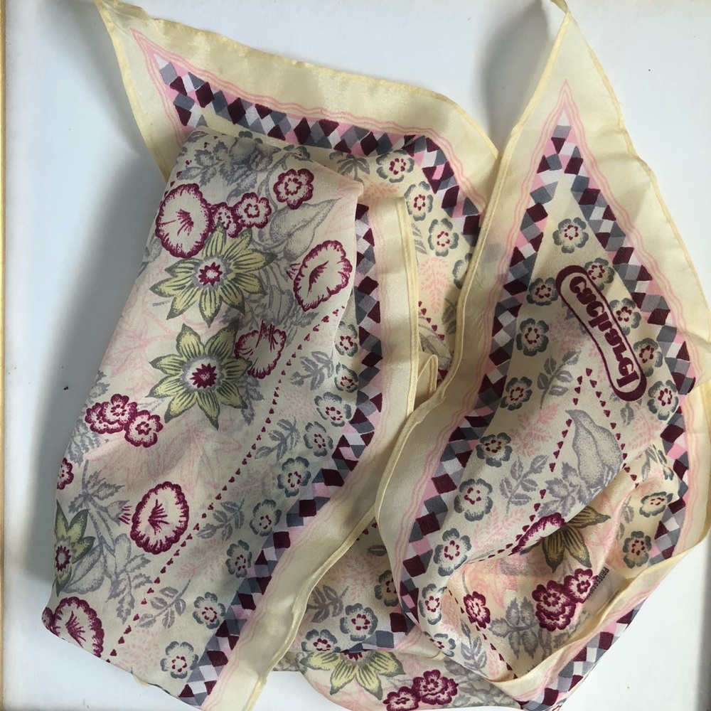 VTG Cacharel Floral Delicate Silky Scarf